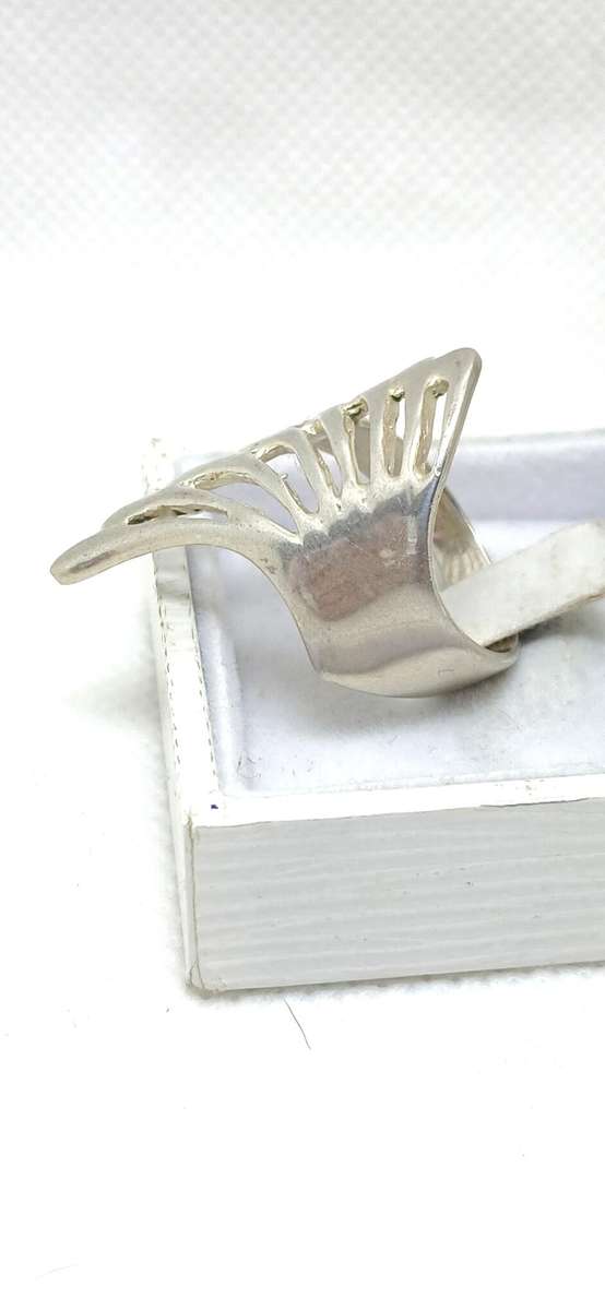 Sterling silver 'Angel wing' ring