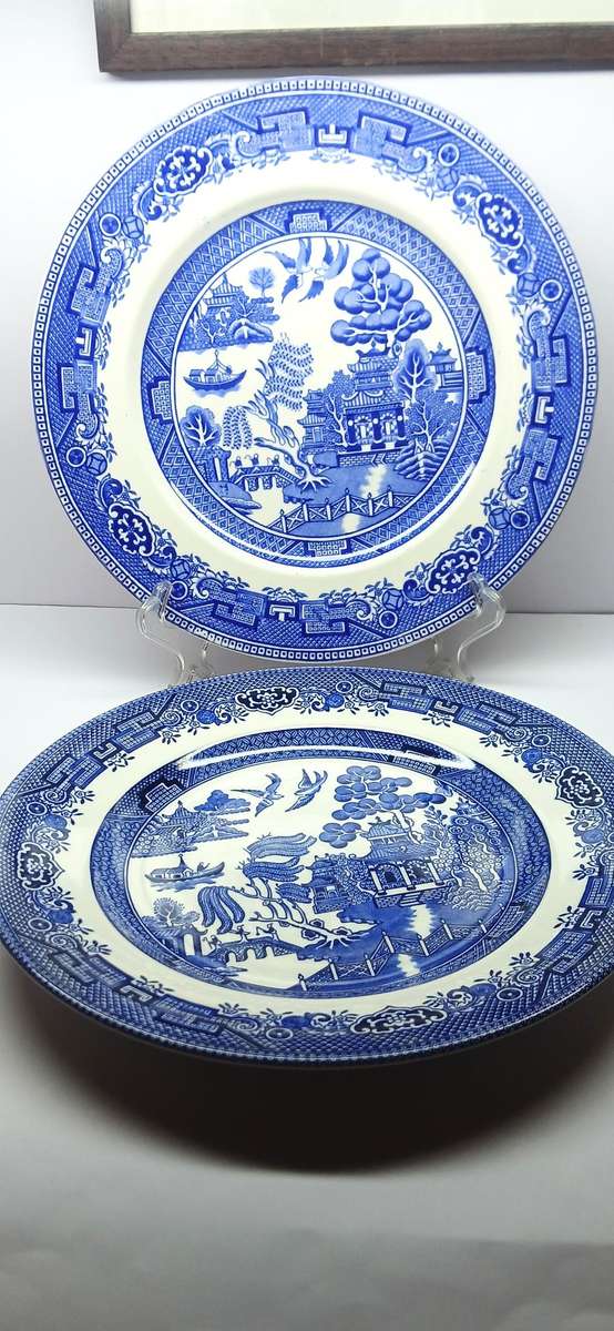 Vintage blue and white plates