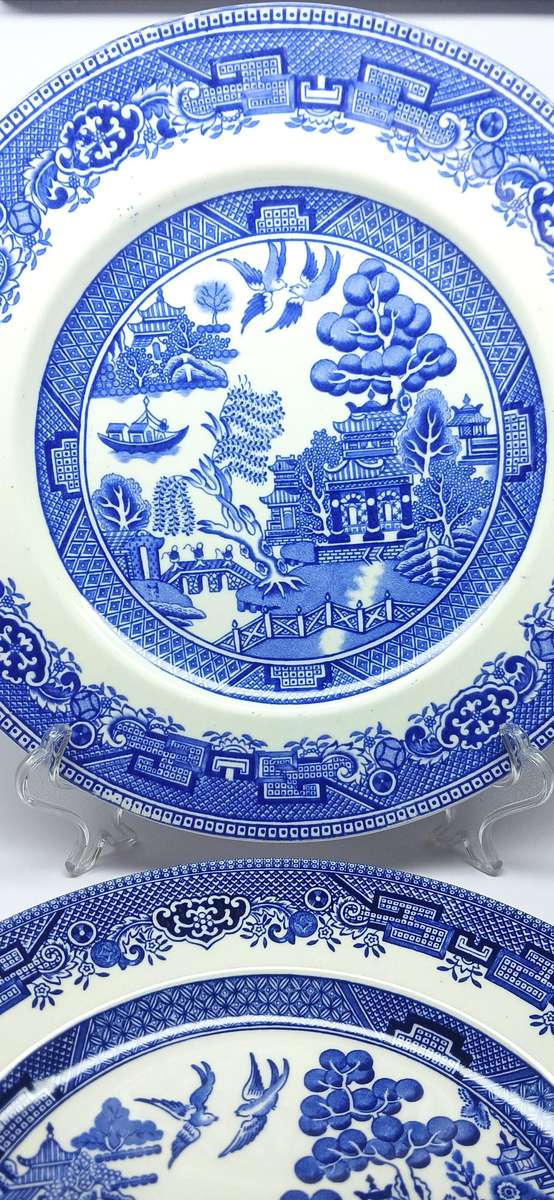 Vintage blue and white plates