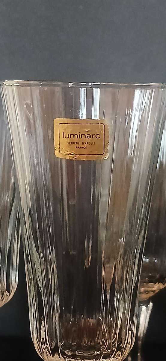 Vintage Luminarc champagne /wine flutes