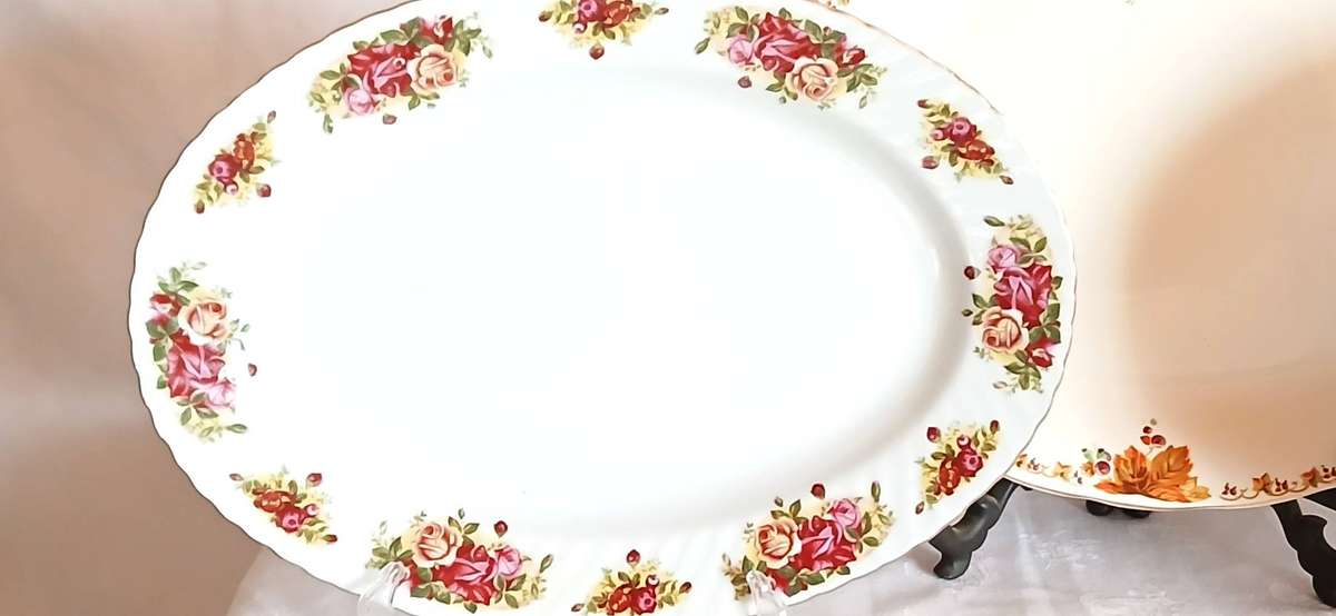 Variety of vintage platters