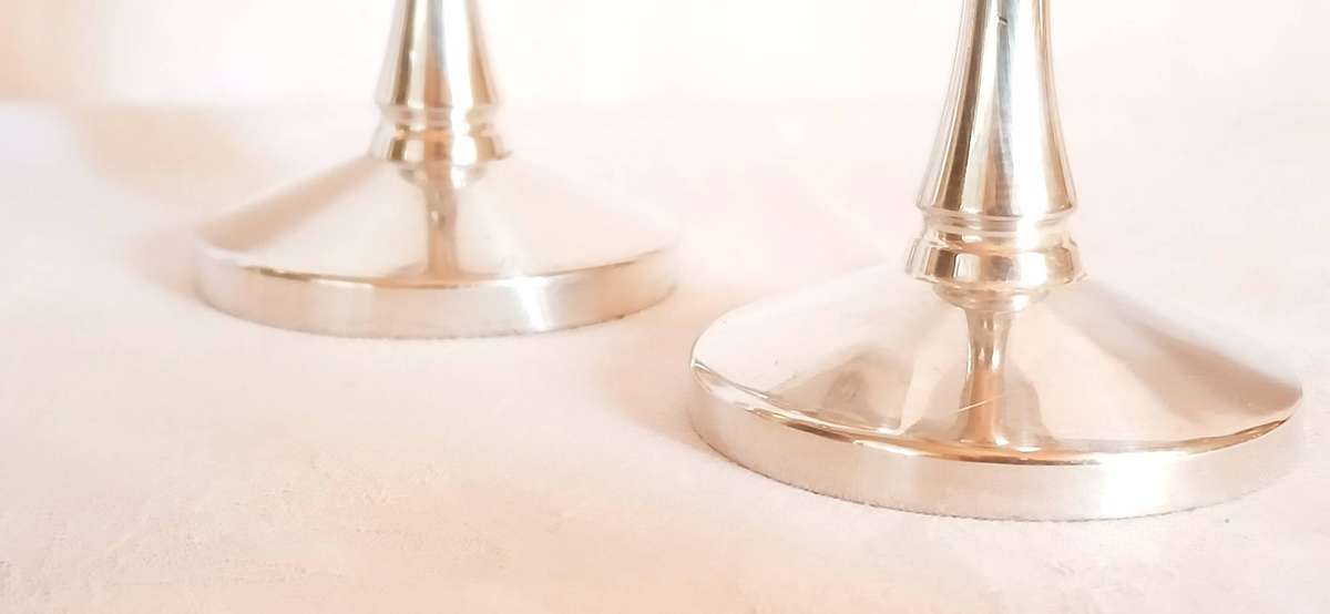 Vintage Emess silver plate goblets