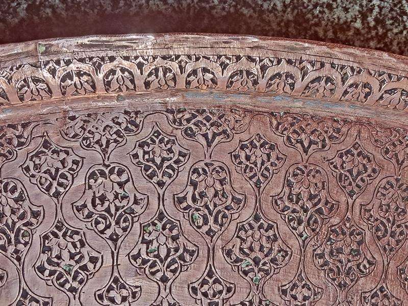 Large exotic copper tray
