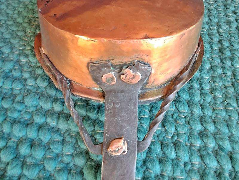 Pair of antique copper pans