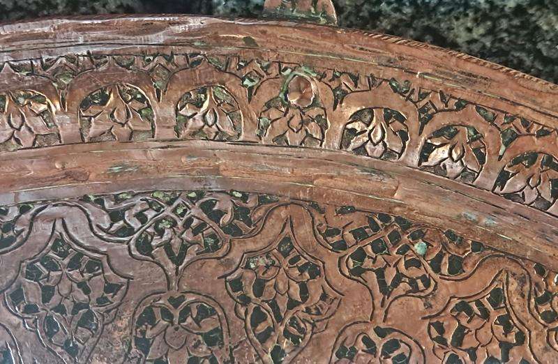 Large exotic copper tray