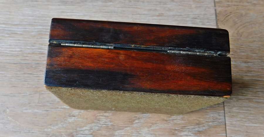 Sterling silver and mahogany trinket box