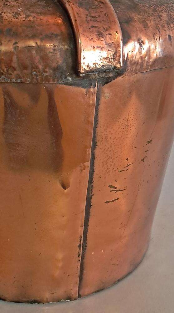 Large vintage copper kettle