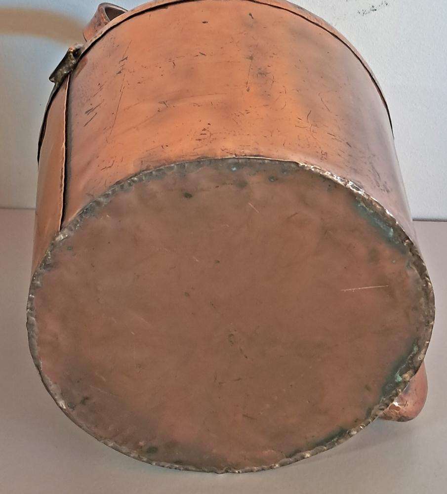 Large vintage copper kettle