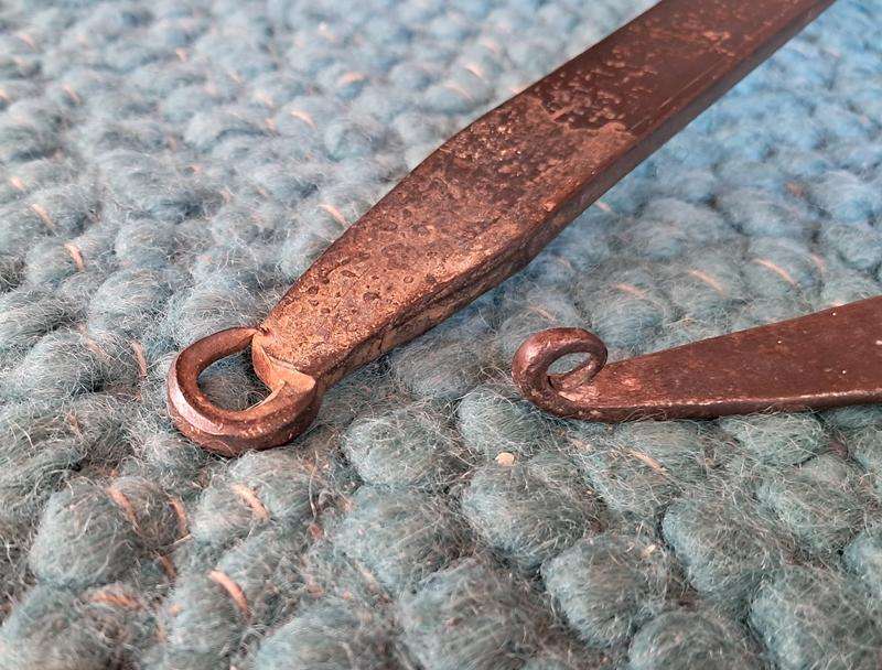 Pair of antique copper pans