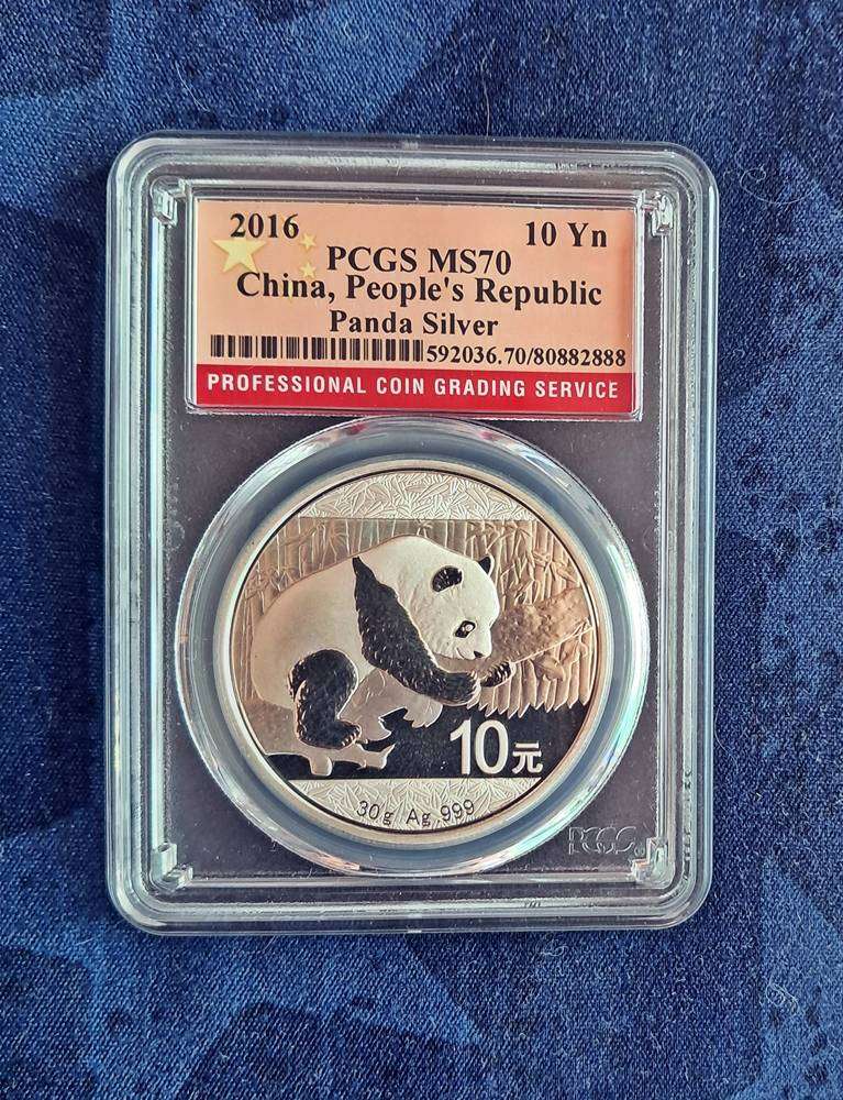 Chinese Panda .999 silver coin MS70