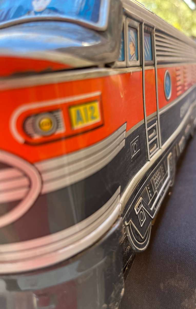 Vintage tin locomotive toy. NOT TESTED.