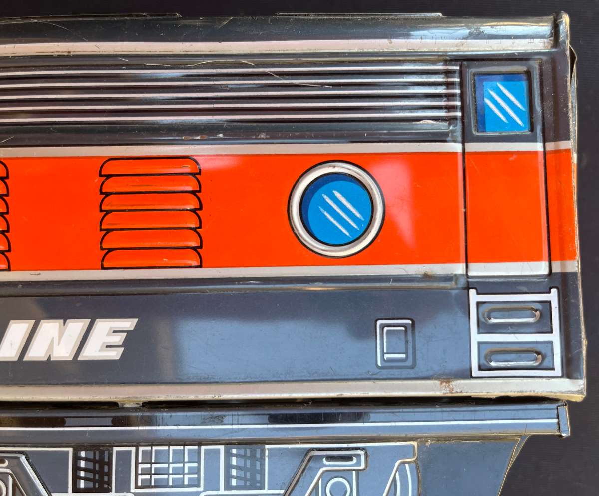 Vintage tin locomotive toy. NOT TESTED.