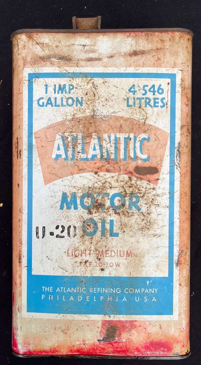 ATLANTIC MOTOR OIL, oil can.