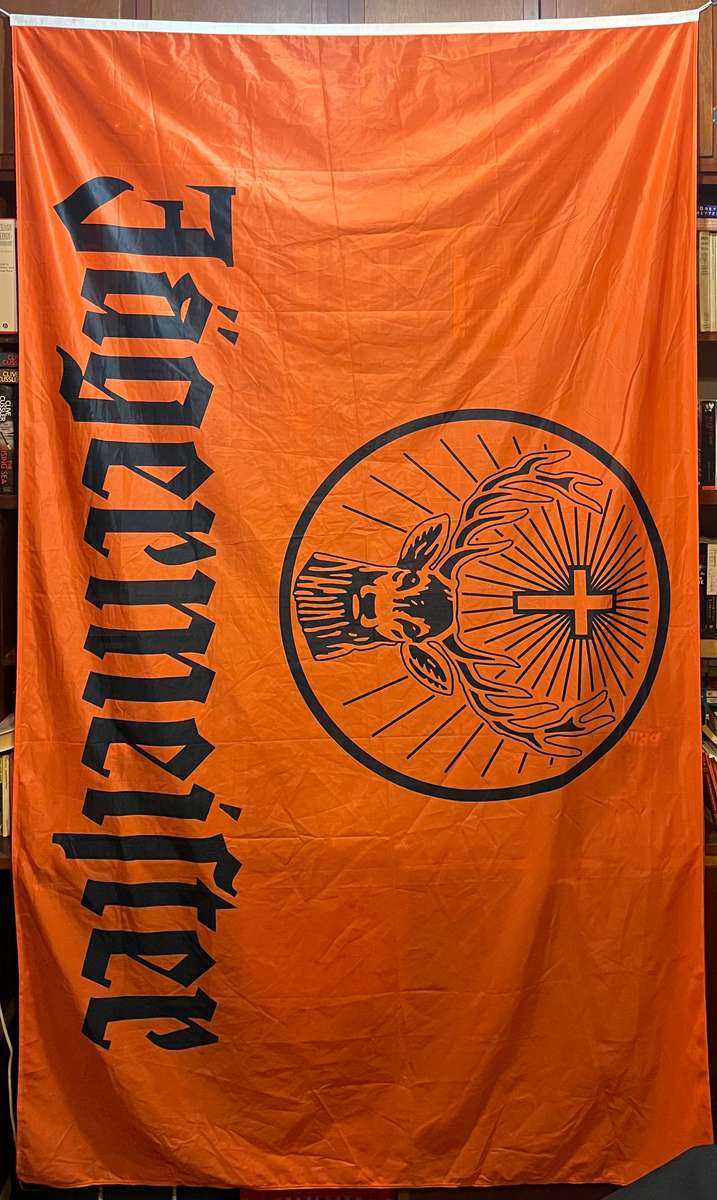 LARGE JAGEMEISTER FLAG. 243 X 144 CM