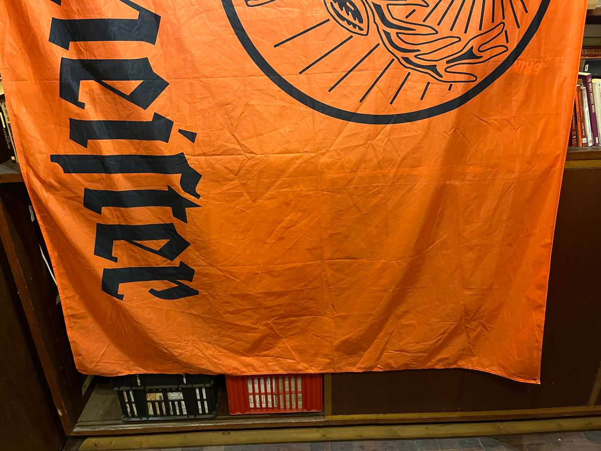 LARGE JAGEMEISTER FLAG. 243 X 144 CM