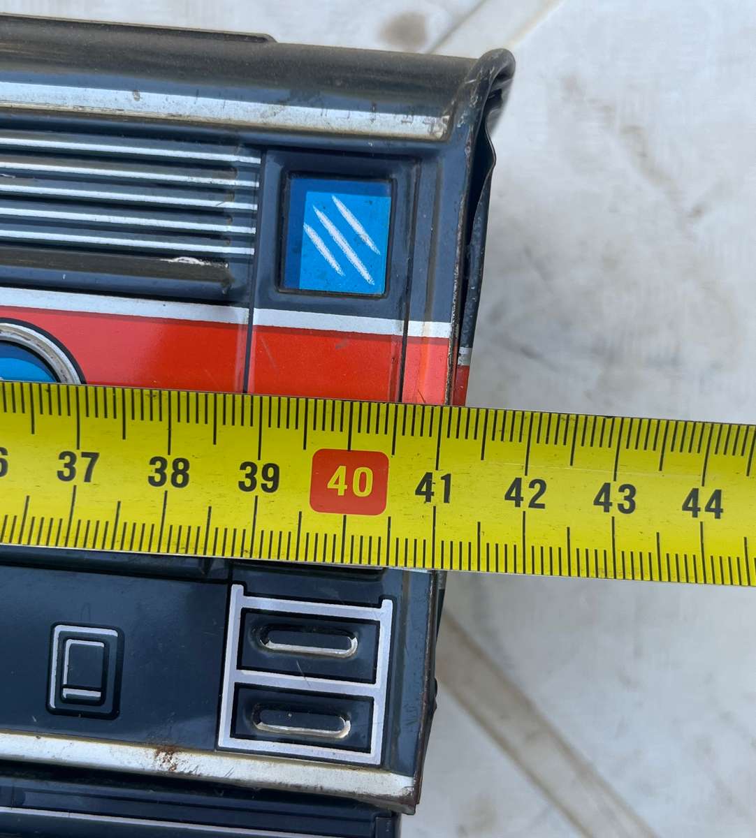 Vintage tin locomotive toy. NOT TESTED.