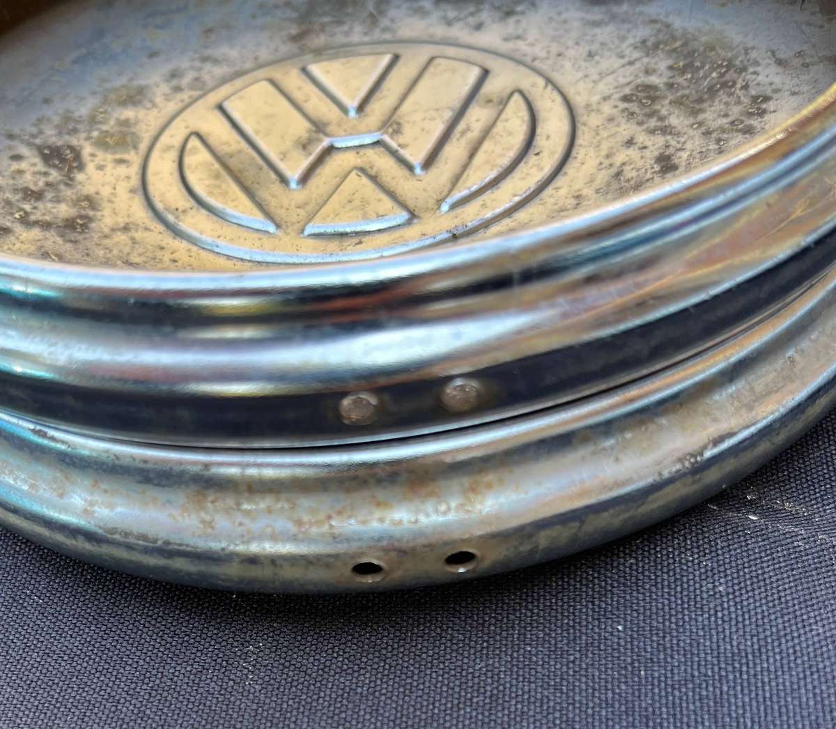 Vintage VW Beatle spares. 2 X hubcaps & 1 X tailpipe