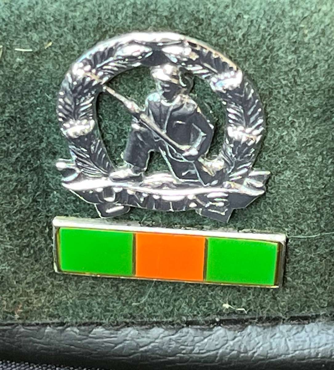 SADF Berets. One with badge, black one with no badge.