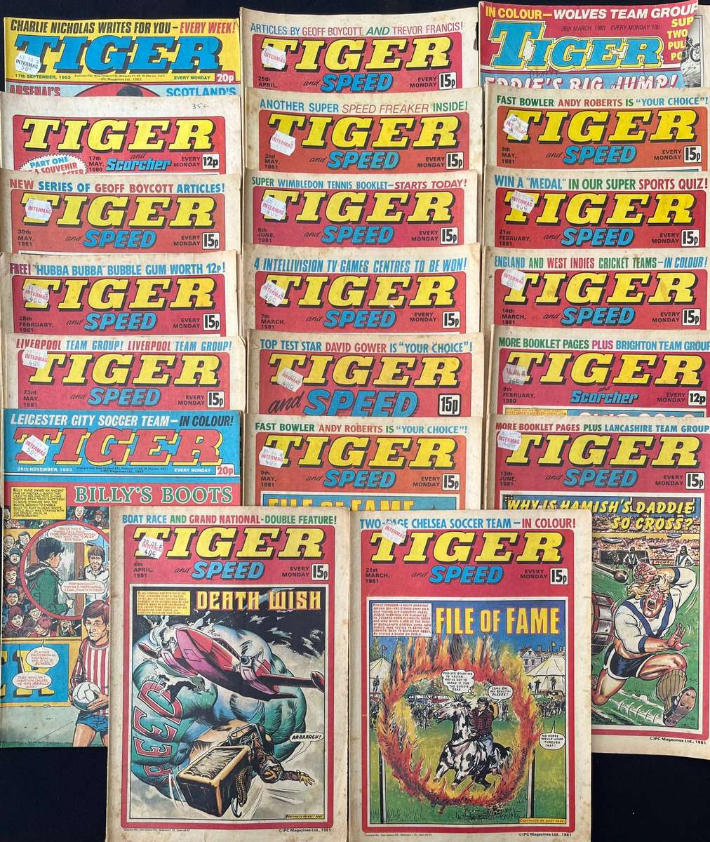 BEEZER and TIGER SPEED comic books