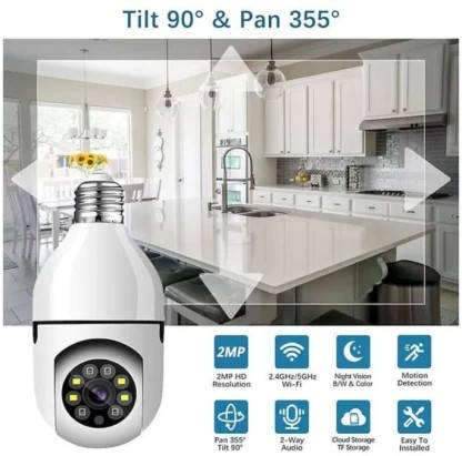 ( Pack of 2 ) Home Security Surveillance Camera WiFi Wireless 360 Panoramic HD