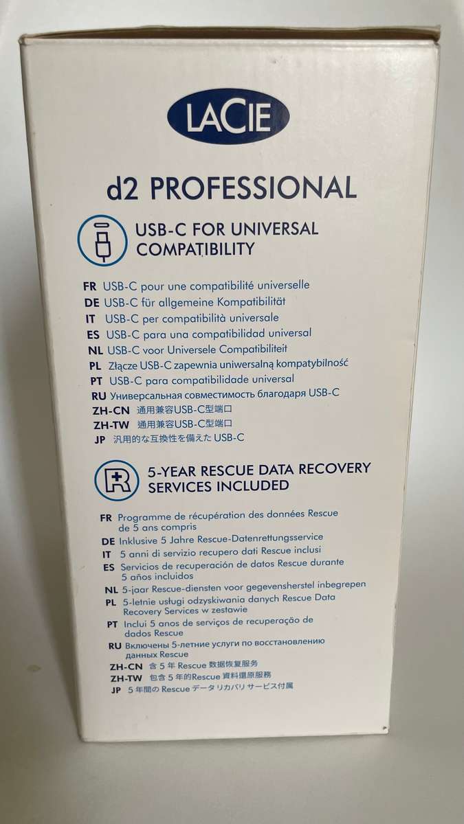 Lacie 14 TB  d2 professional external hard drive