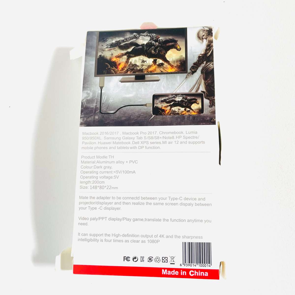 4K HD USB-C to HDTV Adapter, Type-C.1 to HDTV Cable