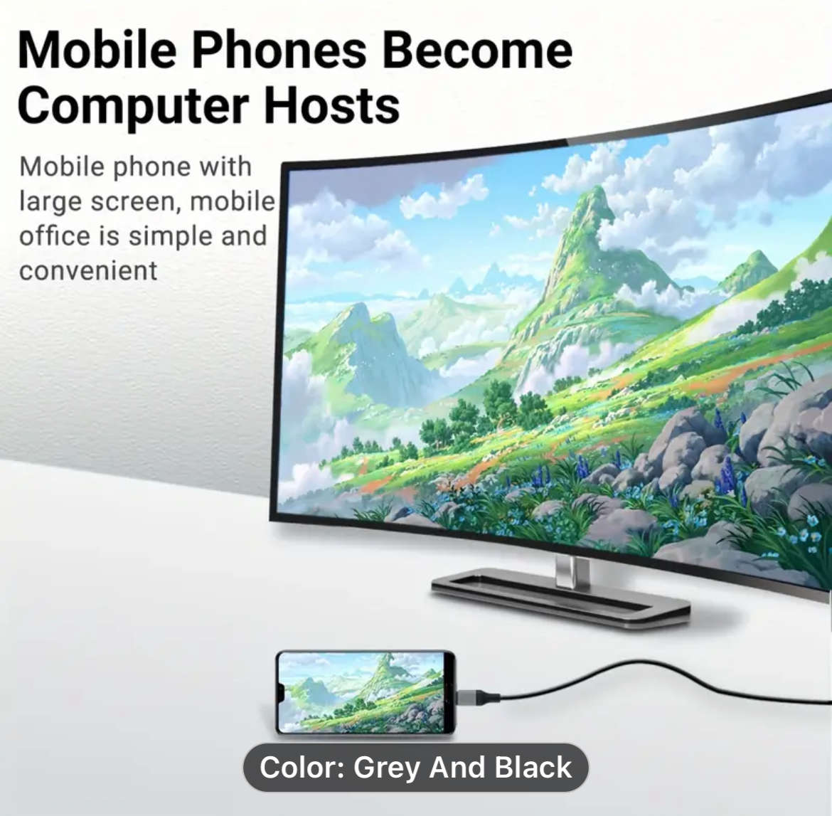 4K HD USB-C to HDTV Adapter, Type-C.1 to HDTV Cable