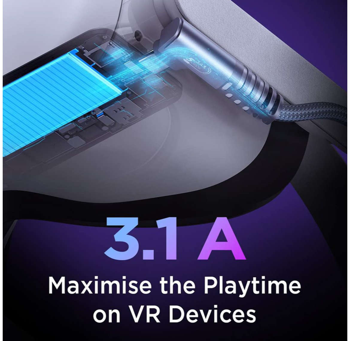 Peachz - 5m Link Cable For Oculus Quest 2/Pico 4 Meta VR Link Cable - Fast