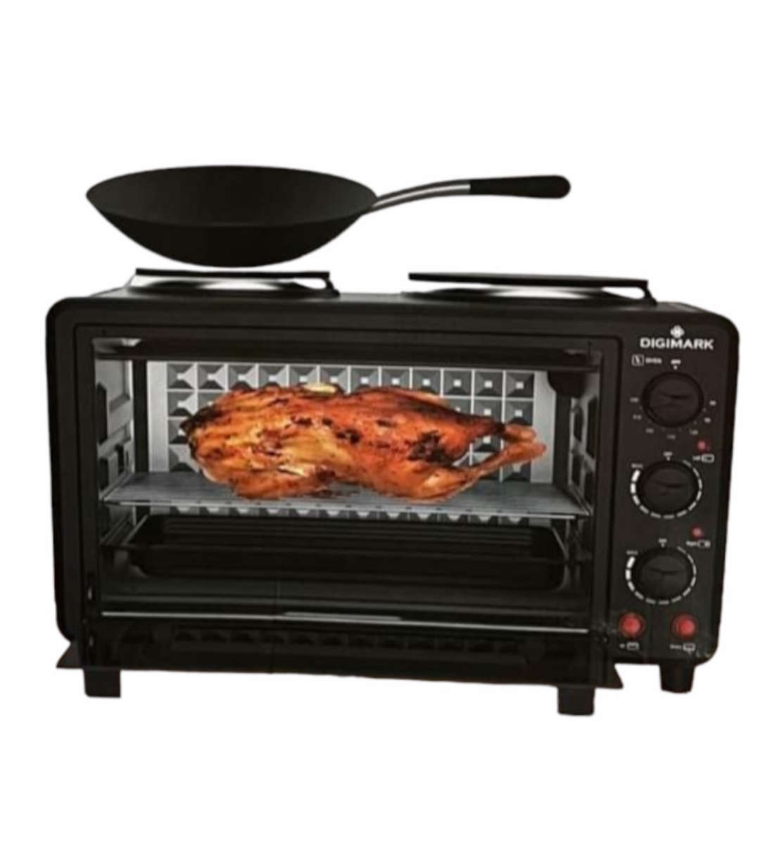 Digimark 23 L Electric Oven with Dual Solid Hot Plates - Compact All-in one