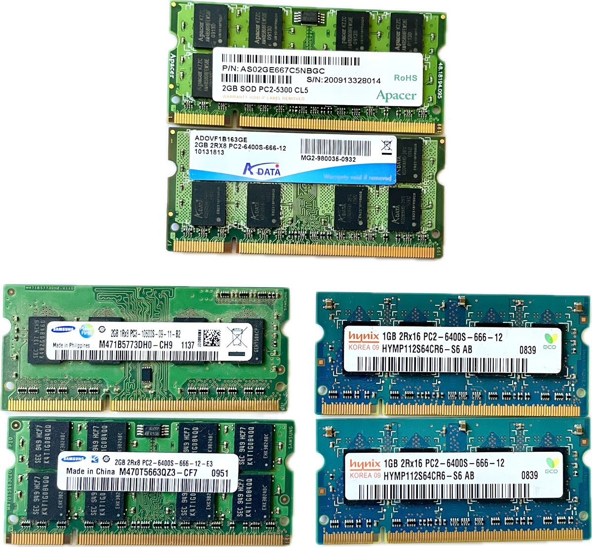 6x Laptop Ram