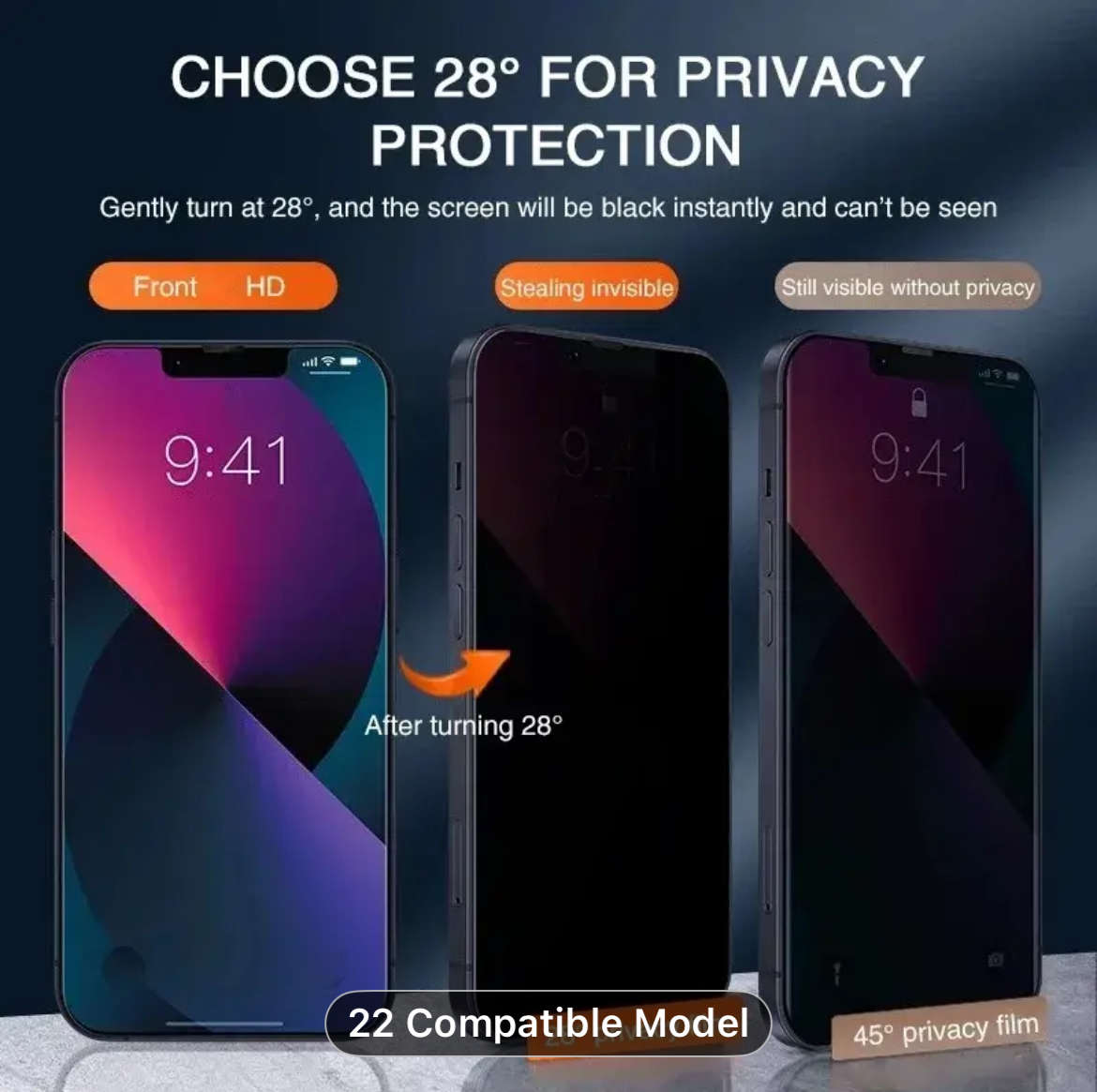 ( 3 Pcs ) iPhone 11 & 11 Pro Privacy & Screen Protector