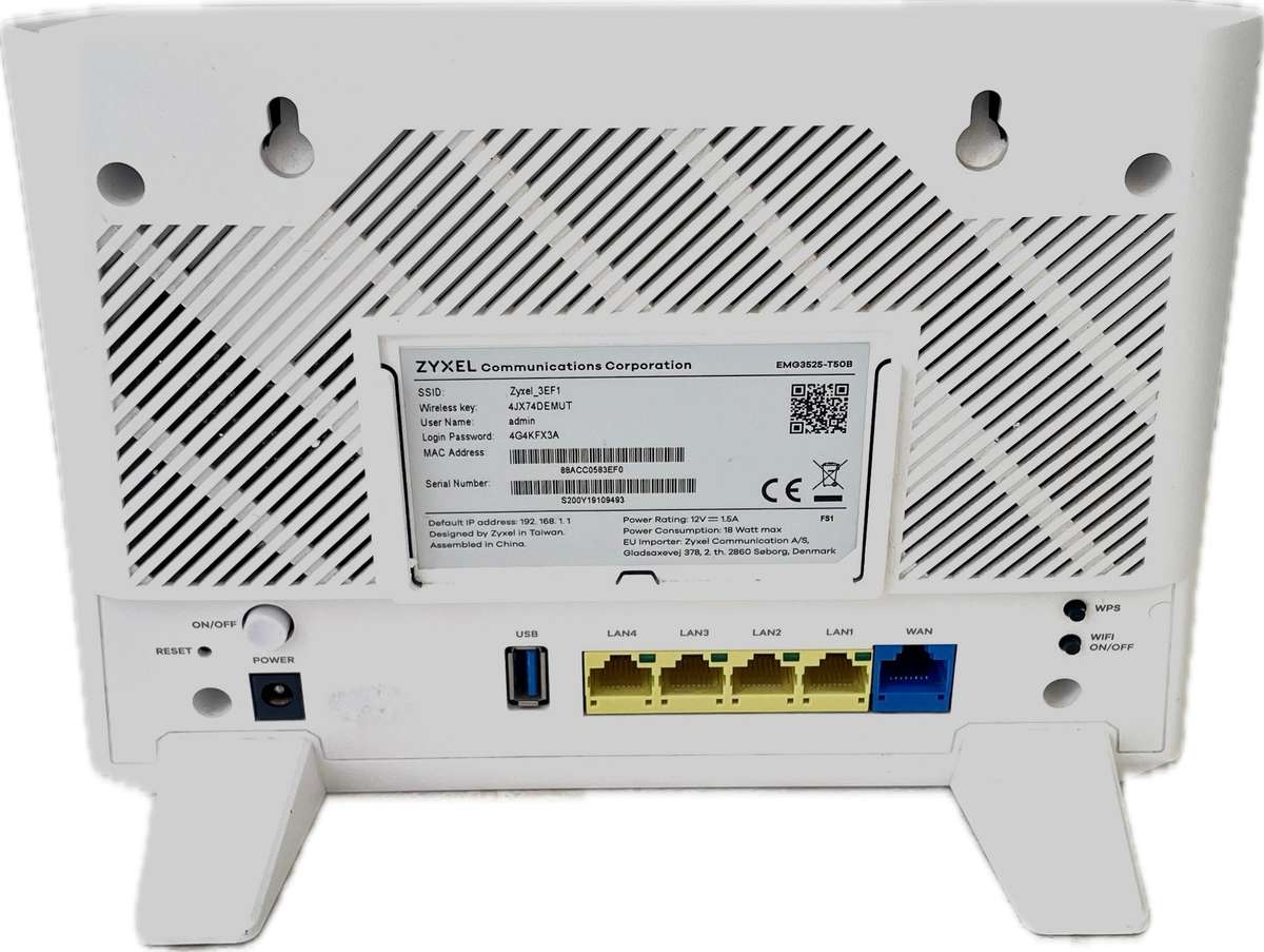 Zyxel EMG3525-T50B  Dual-Band Wireless WiFi Router AC/N Gigabit Ethernet Gateway ( NO POWER CABLE )