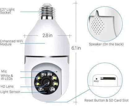 ( Pack of 2 ) Home Security Surveillance Camera WiFi Wireless 360 Panoramic HD