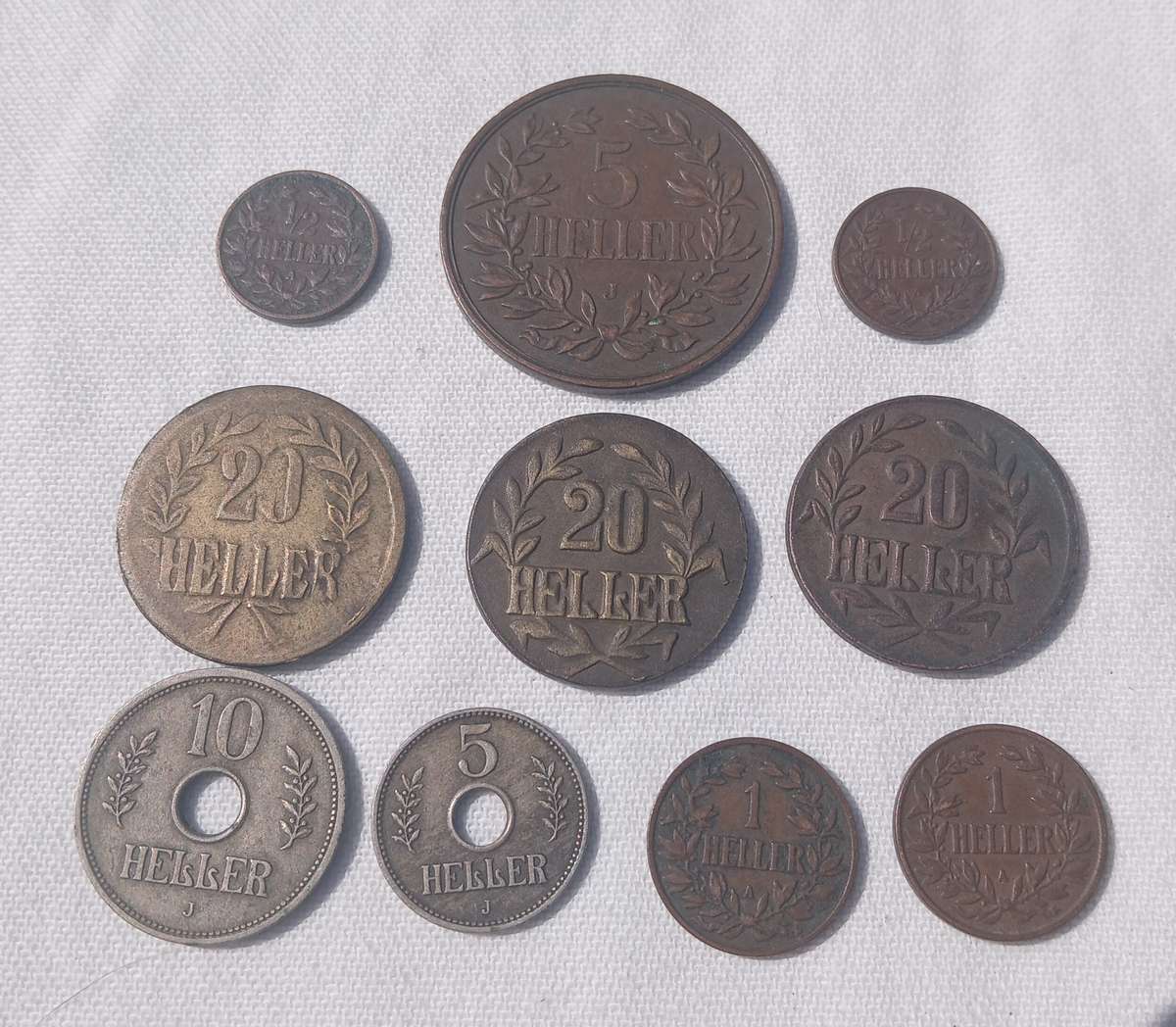 RARE GERMAN EAST AFRICA HELLER COINS