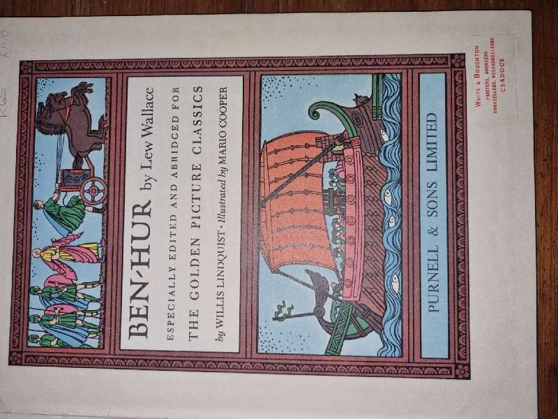 Ben Hur by LEW Wallace - Large Vintage Book