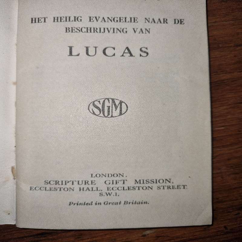 Het Heilig Evangelie naar de beschrijving van Lucas - Klein vintage boekie