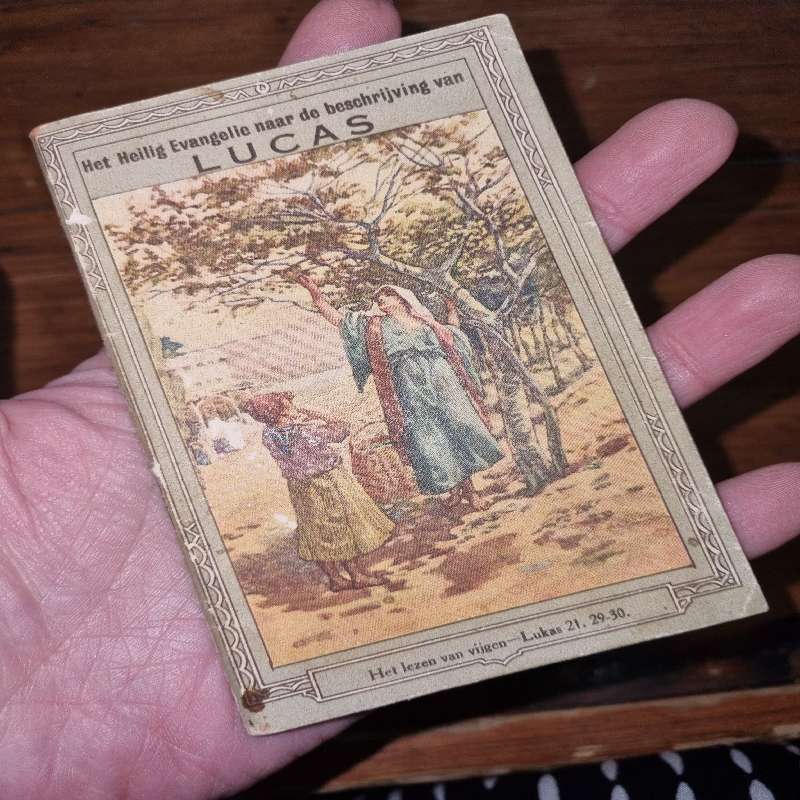Het Heilig Evangelie naar de beschrijving van Lucas - Klein vintage boekie