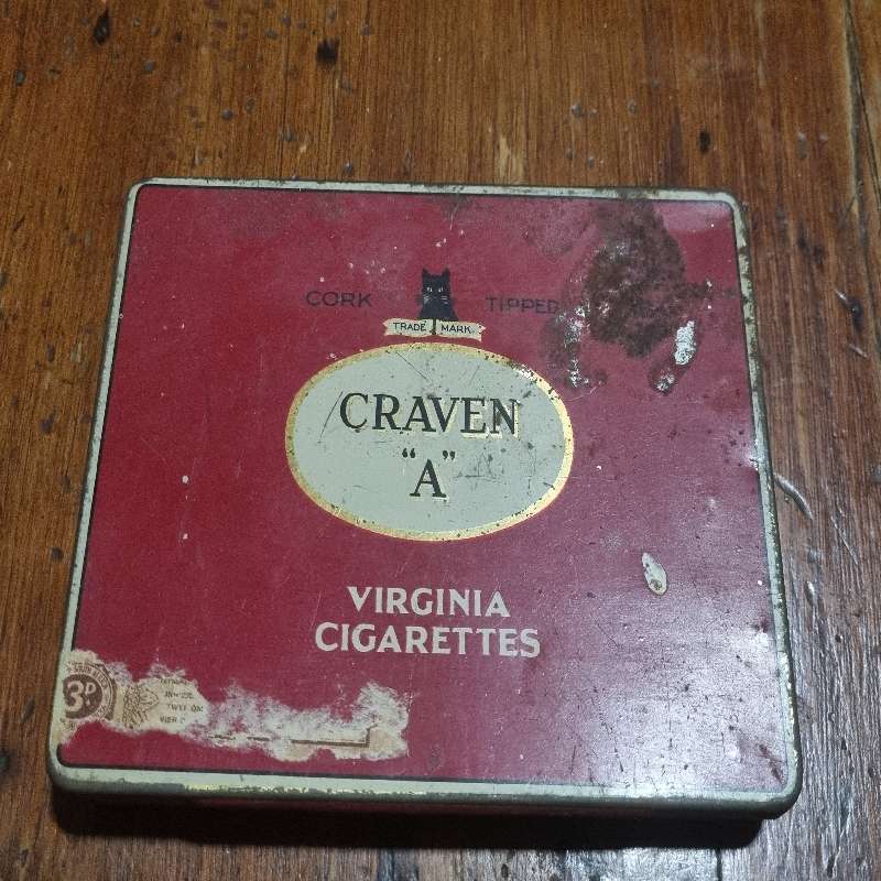 Vintage Craven A Cigarette tin