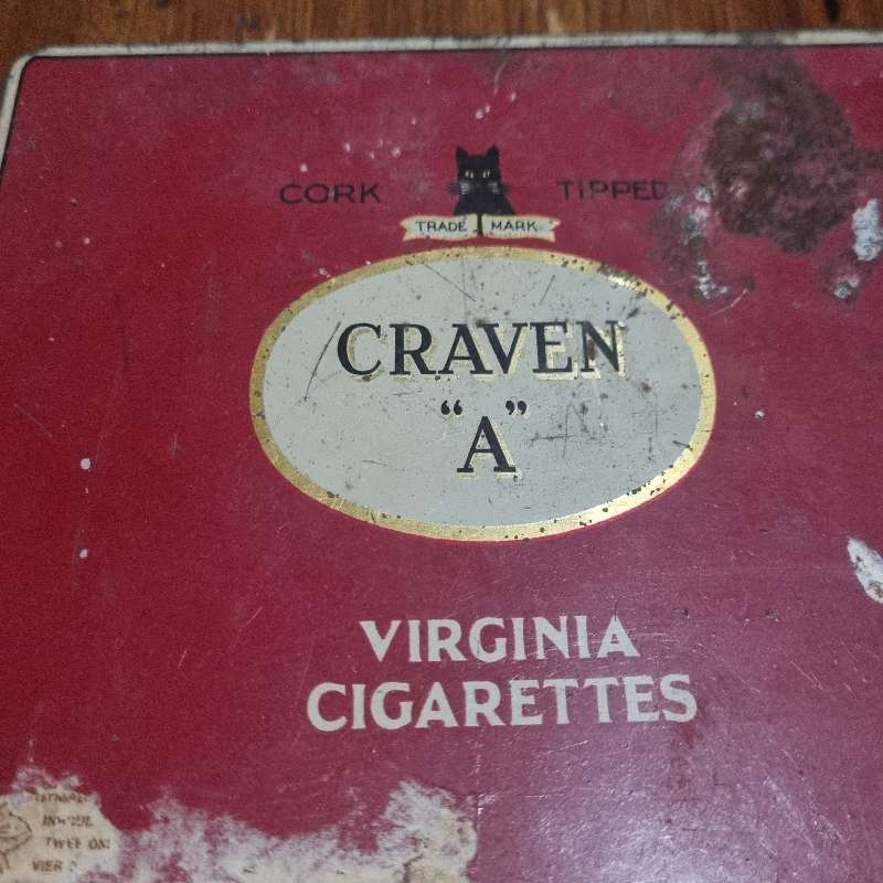 Vintage Craven A Cigarette tin