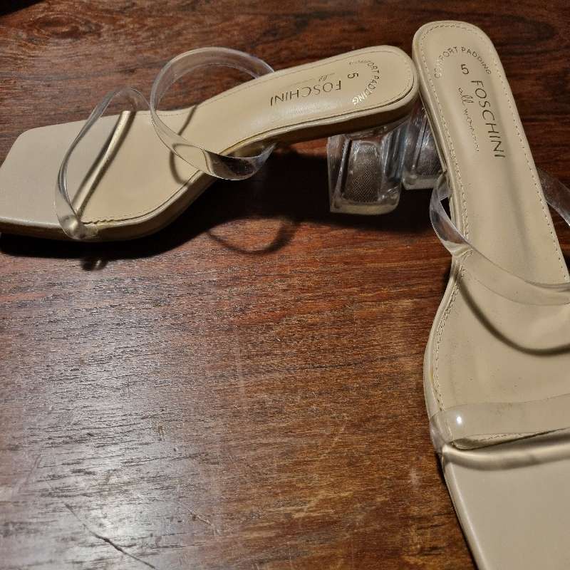 Foschini Sandals with clear heals - Size 5 - Never worn
