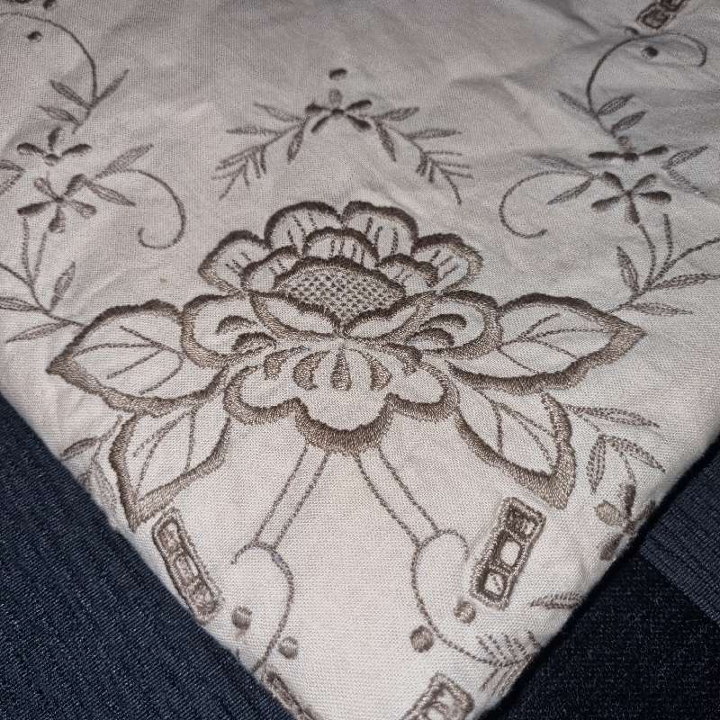 Vintage Embroidered Tablecloth - 84cm x 84cm