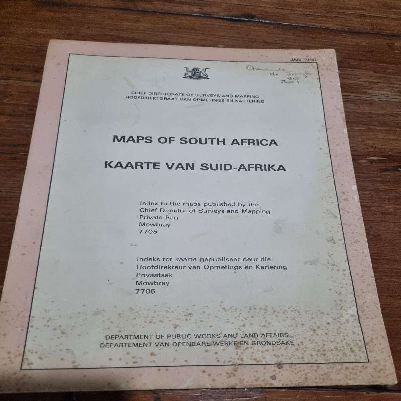 Maps of South Africa - Index to the maps published by Chief Director of Surveys and Mapping