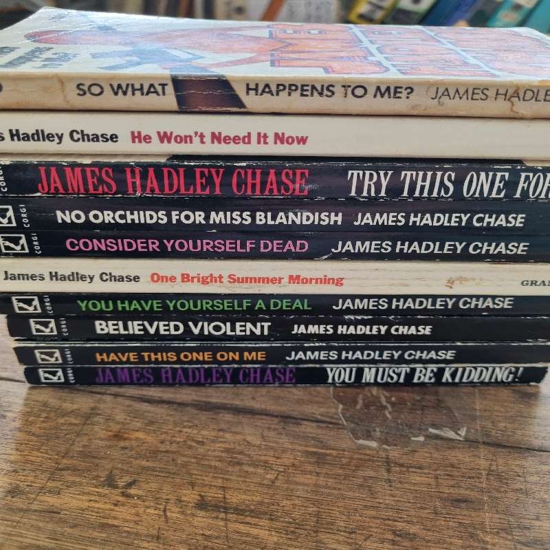 10 x Collectible James Hadley Chase books