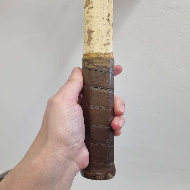 Vintage Dunlop College Champion Wooden Tennis Racket with wooden cover - See pictures