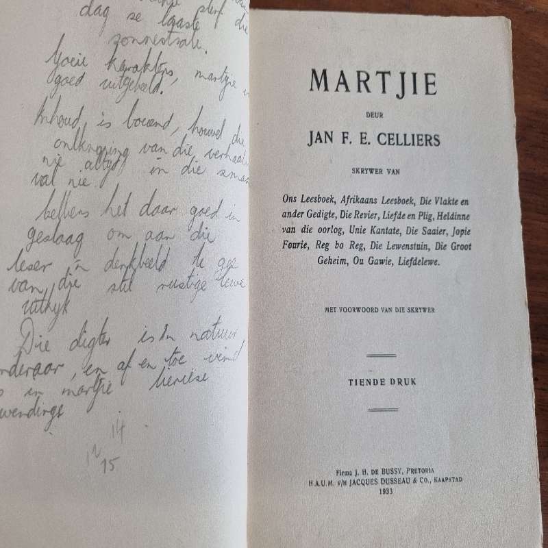 Martjie - Jan F.E. Celliers - 1933