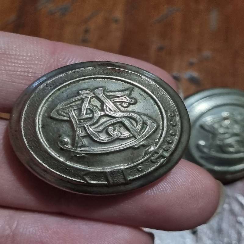 3 x Large Old South African Railway Buttons - SAR