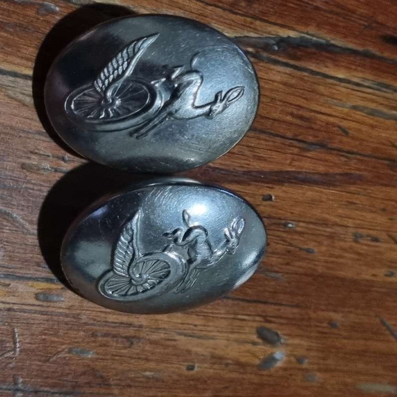 2 x Large Old South African Railway Buttons - SAR