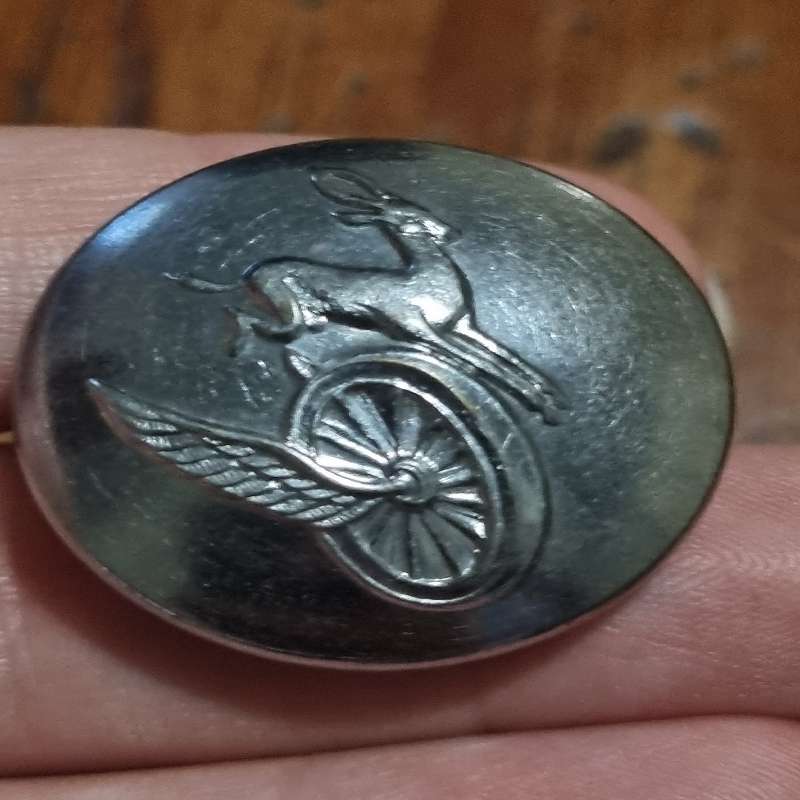 2 x Large Old South African Railway Buttons - SAR