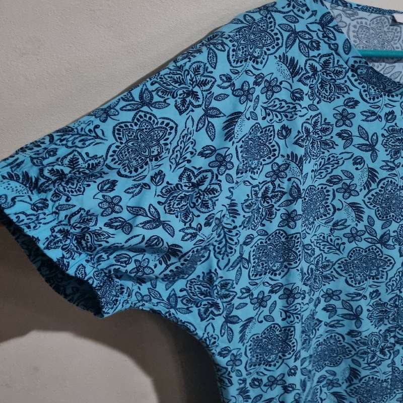 Turquoise and Navy Woolworths Summer Dress - Size M