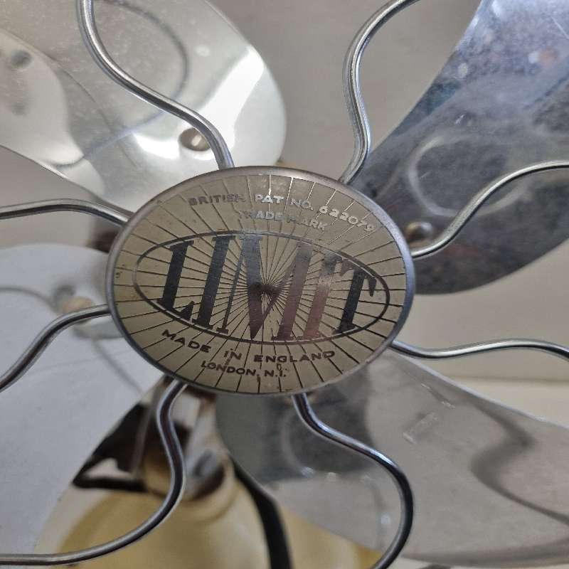 Vintage Retro Limit Fan - Made in England - Working condition